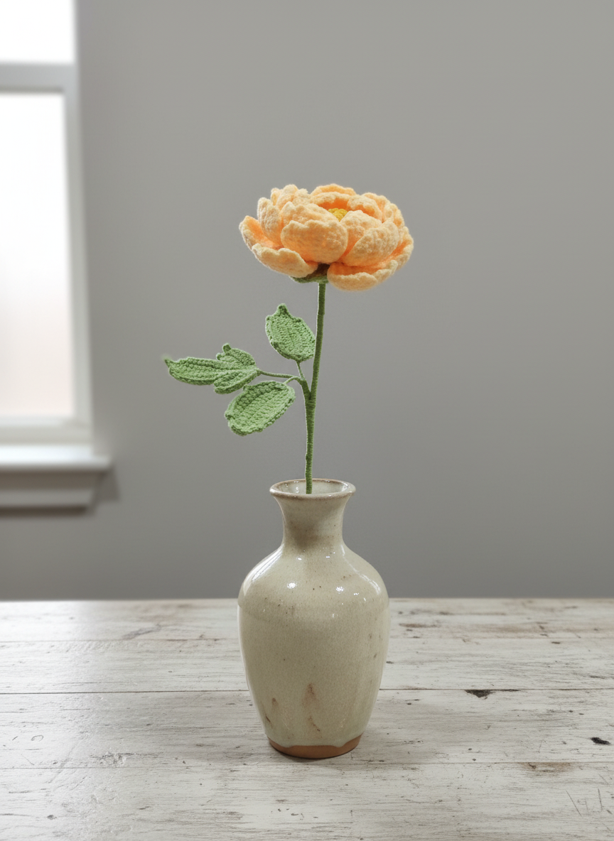 Peony Crochet Flower