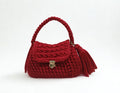 Red Tshirt Yarn Crochet Clutch