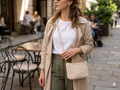 Beige Crochet Shoulder Bag with Woven straps