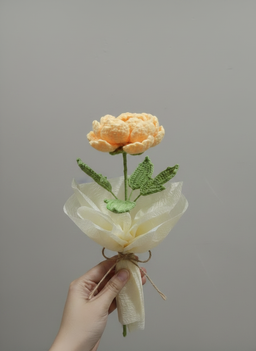 Peony Crochet Flower