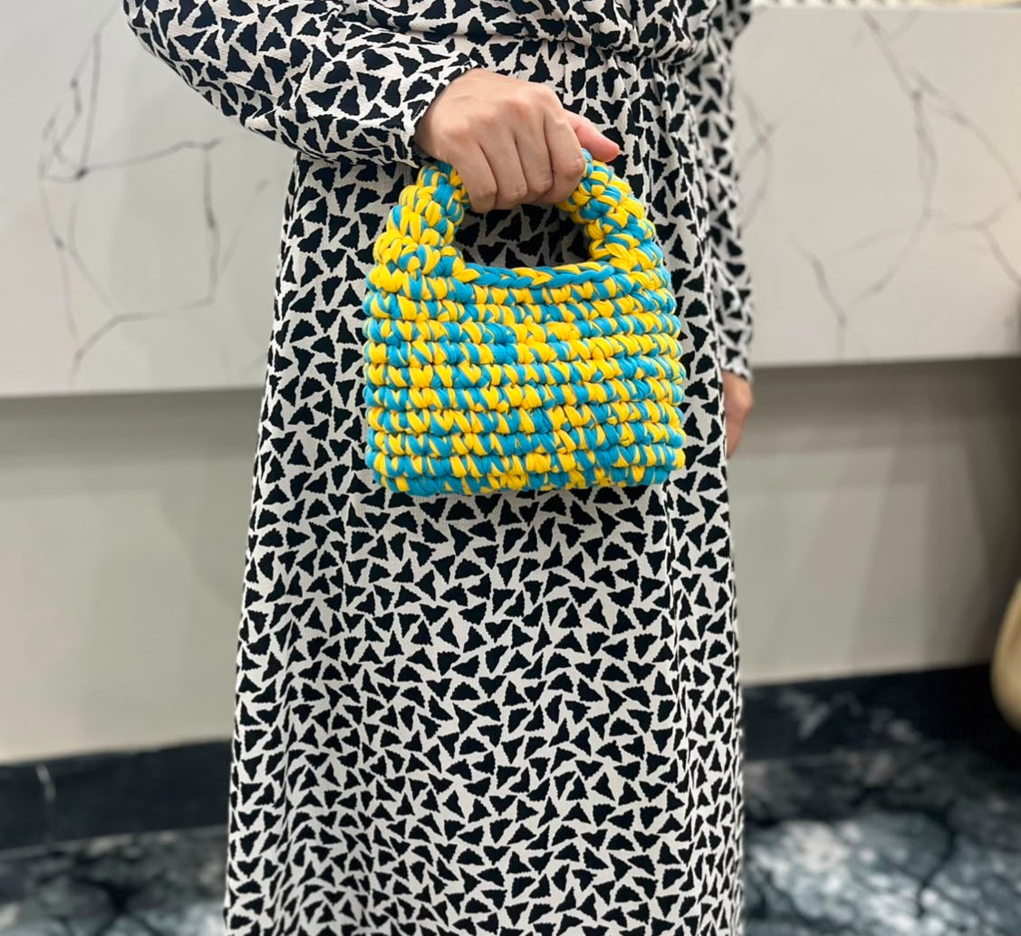 Multi color Crochet Bag