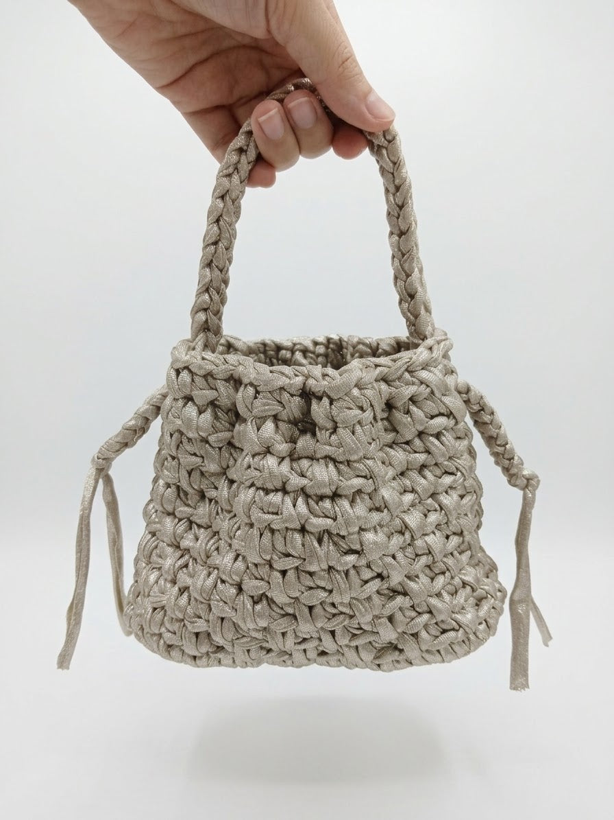 Metallic Gold Braided Mini Bag