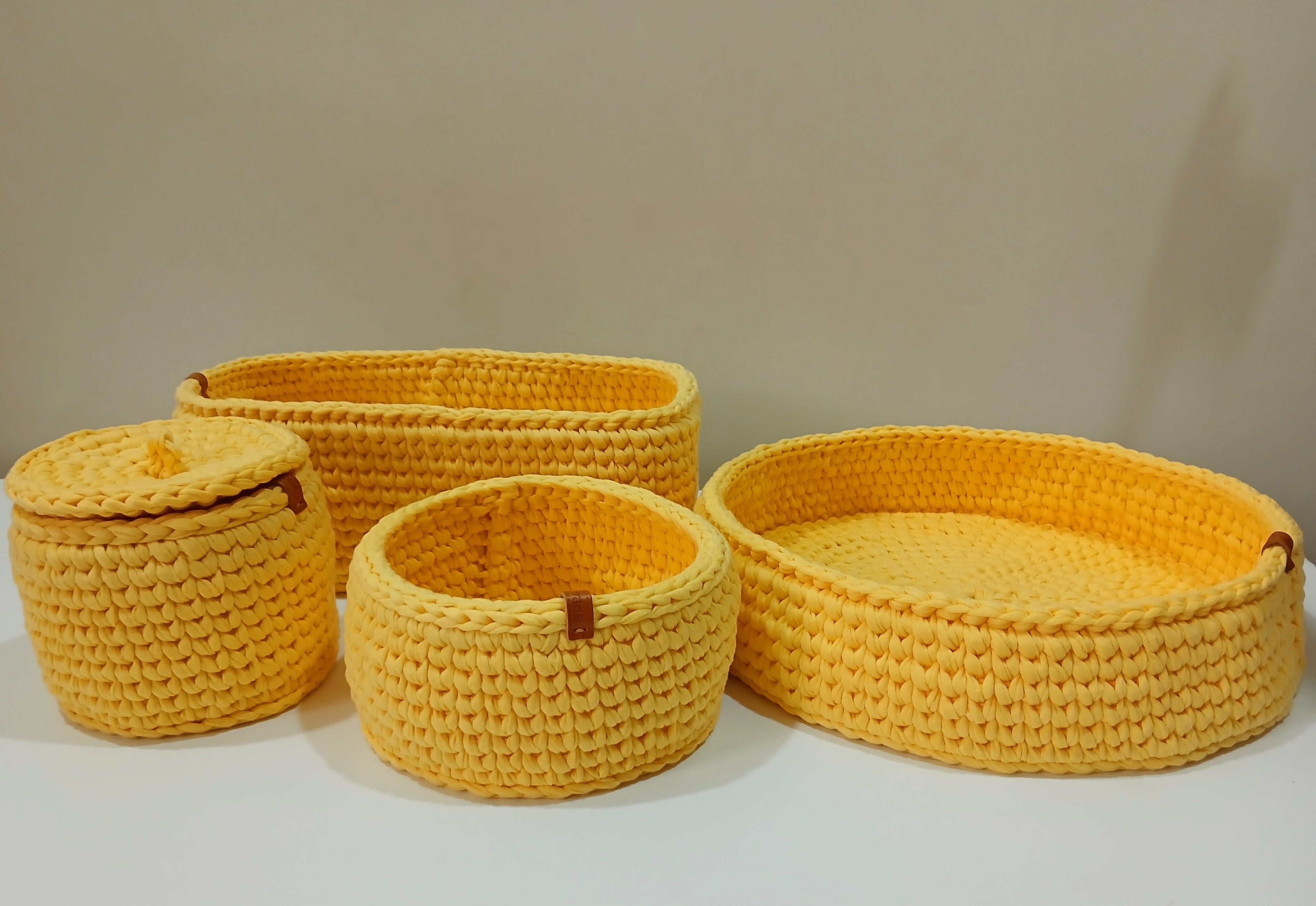Tshirt Yarn Baby Baskets Set/ Organizer