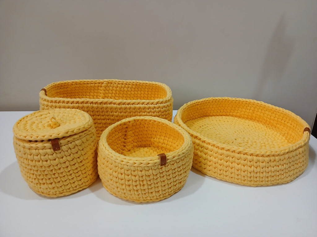 Tshirt Yarn Baby Baskets Set