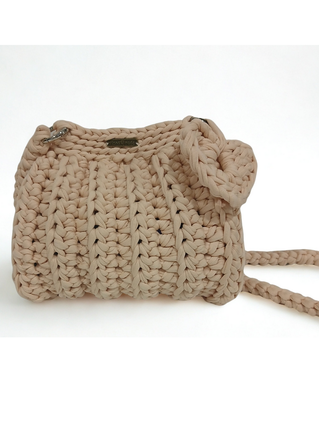 Beige Crossbody Bag Tshirt Yarn