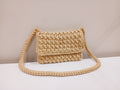 Beige Tshirt Yarn Crossbody Bag