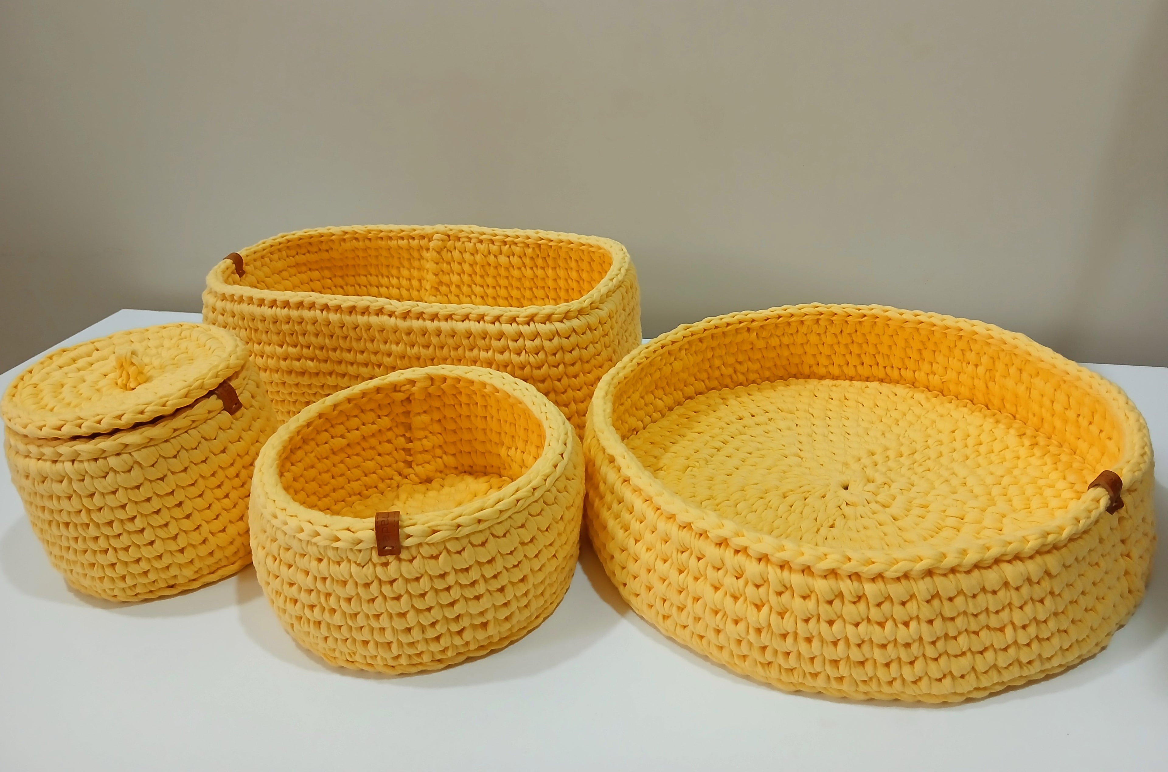 Tshirt Yarn Baby Baskets Set/ Organizer