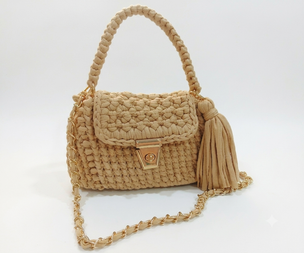Red Tshirt Yarn Crochet Clutch