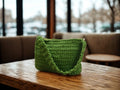 Green Tshirt Yarn Shoulder Bag