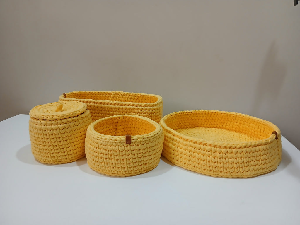 Tshirt Yarn Baby Baskets Set