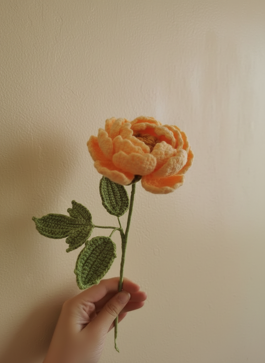 Peony Crochet Flower