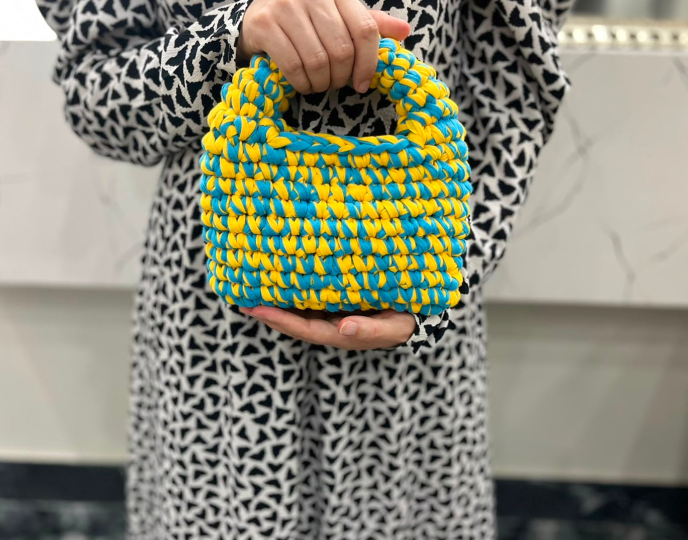 Multi color Crochet Bag