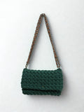 Green Tshirt Yarn Crochet Clutch