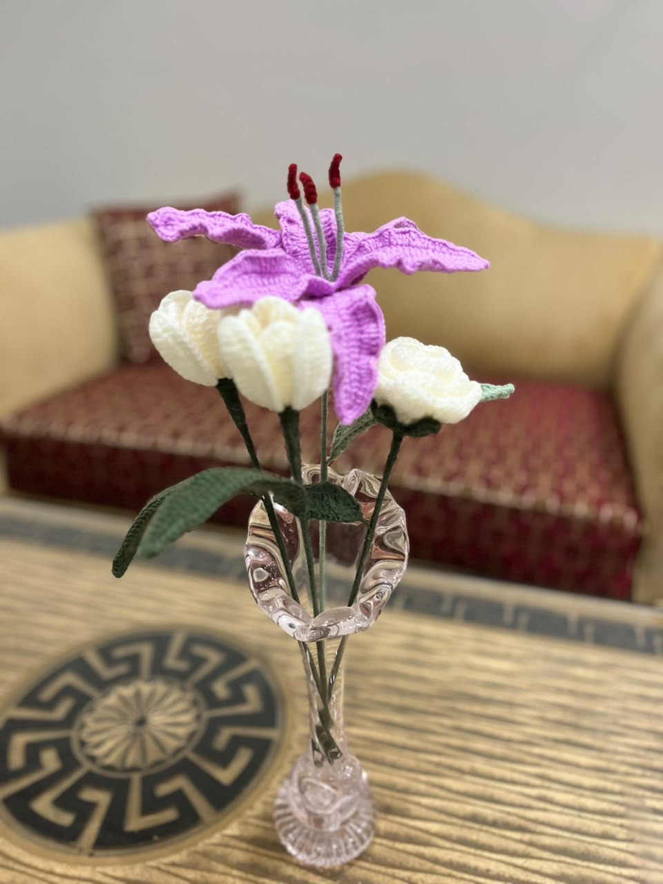 Lilly and Tulip Crochet Flower Bouquet