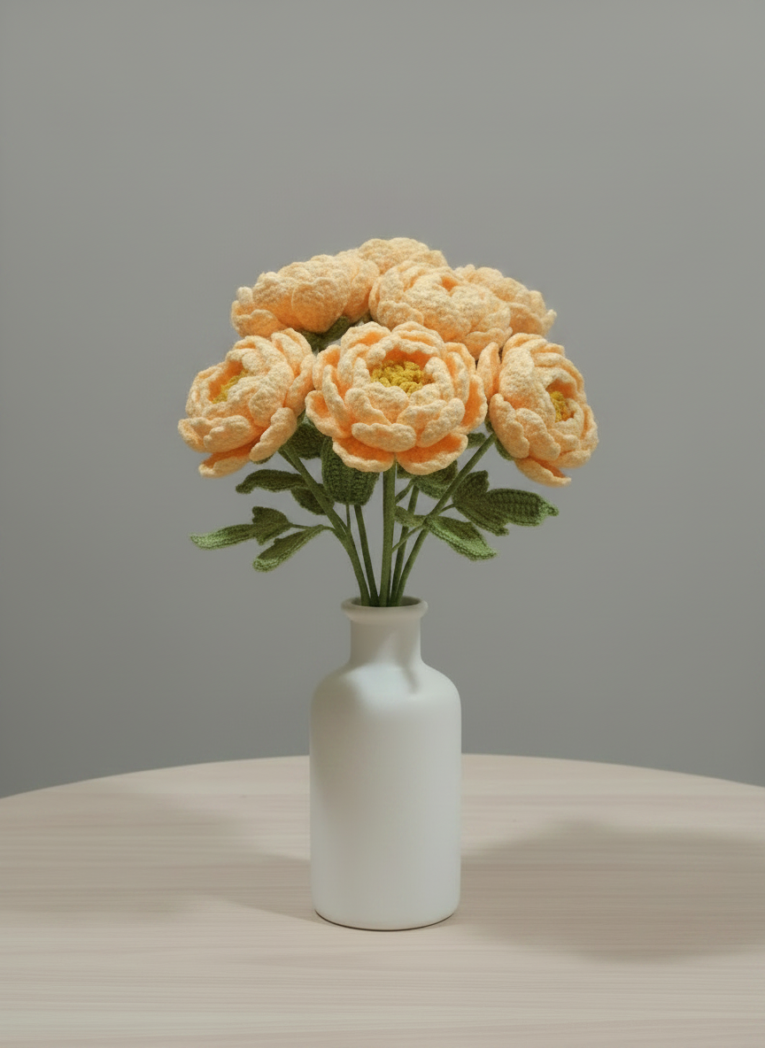 Peony Crochet Flower