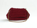 Maroon Mini Bag with a chain